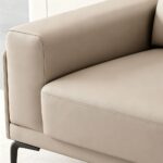 Maple Home Beige Faux Leather Single Office Sofa,100×85×80cm,1-Seater of Sofa Set