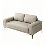 Maple Home Beige Faux Leather 2-Seater Office Sofa,150×85×80cm,2-Seaters of Sofa Set