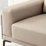 Maple Home Beige Faux Leather 2-Seater Office Sofa,150×85×80cm,2-Seaters of Sofa Set