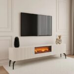 Myra Fire Tv Unit 200cm Cream