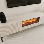 Myra Fire Tv Unit 200cm Cream