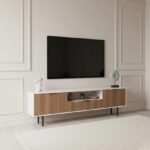 Zara Tv Unit Cream Walnut 200cm