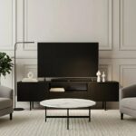 Zara Tv Unit Black 200cm