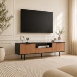Zara Tv Unit Black Walnut 200cm
