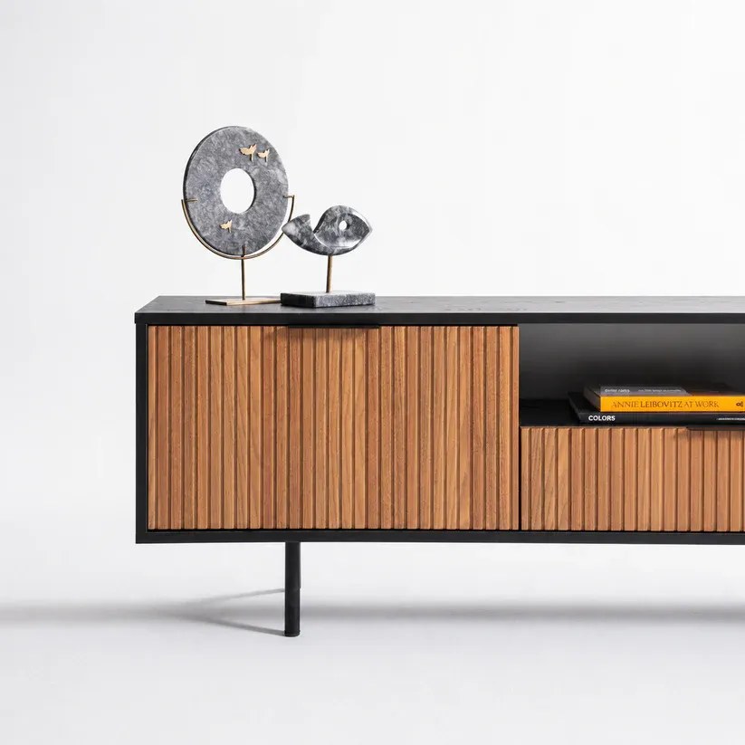 Zara Tv Unit Black Walnut 200cm - Image 4