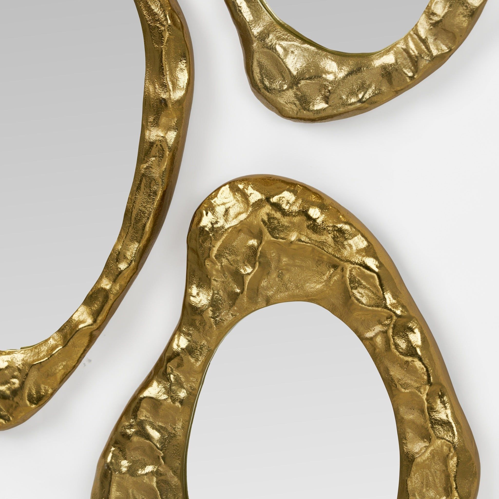 Flova Wall Mirrors With Metal Frame, Set of 3 - Gold - Image 5