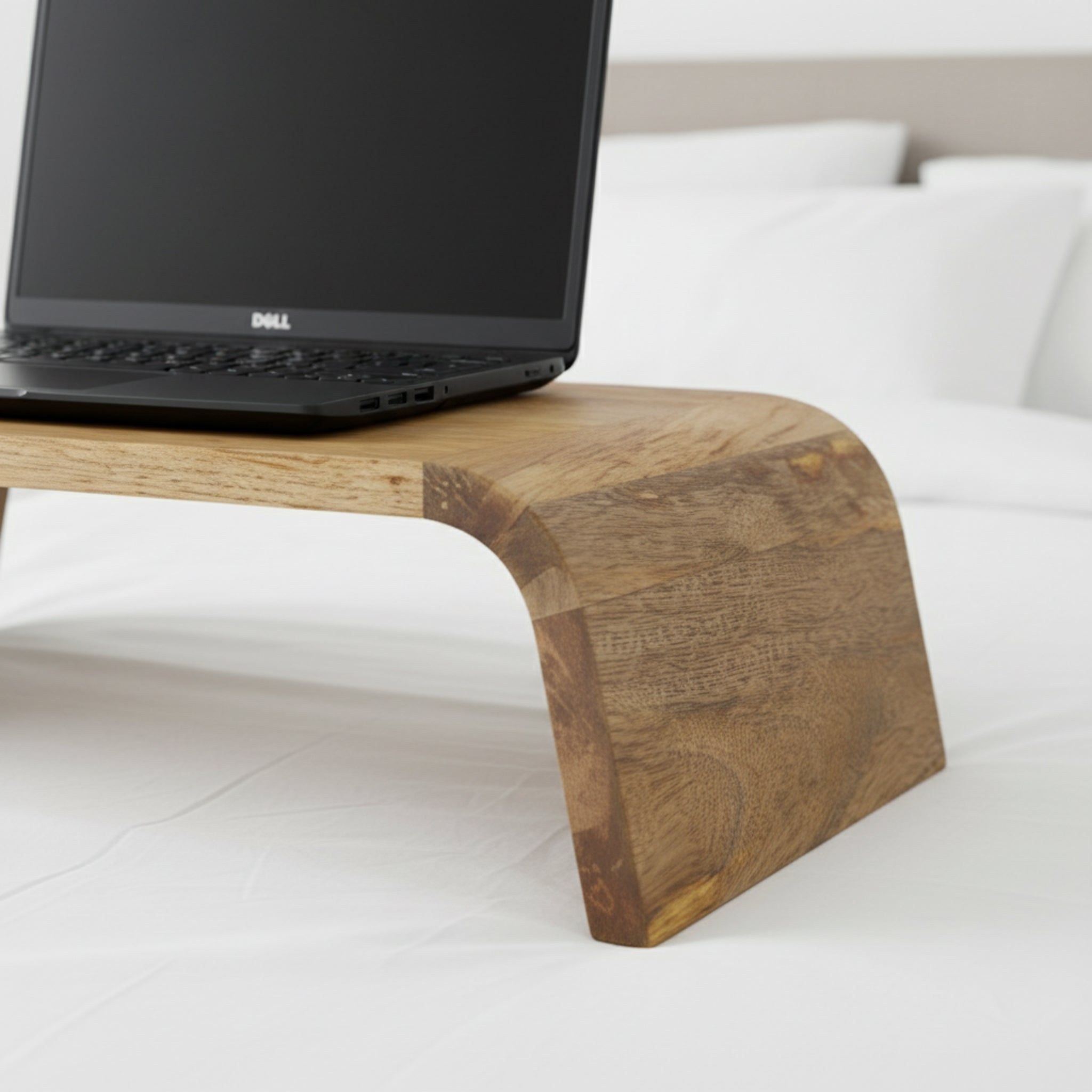 Eddie Wooden Laptop Stand - Natural - Image 3