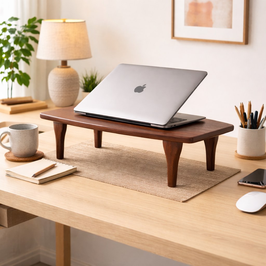 Ted Wooden Laptop Stand, Brown - Image 2