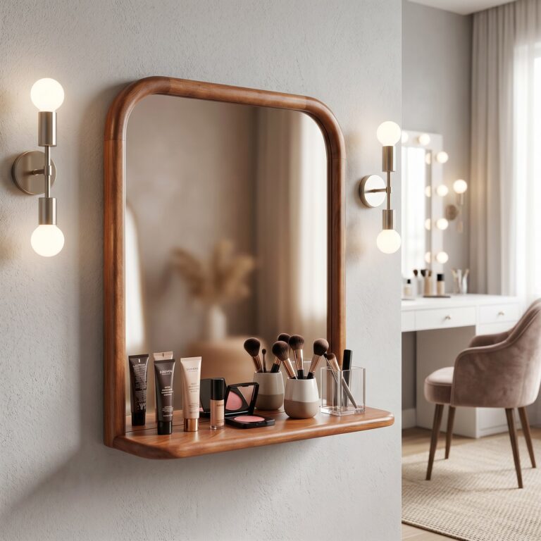 Erica Wall Mirror - Walnut