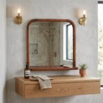 Erica Wall Mirror - Walnut