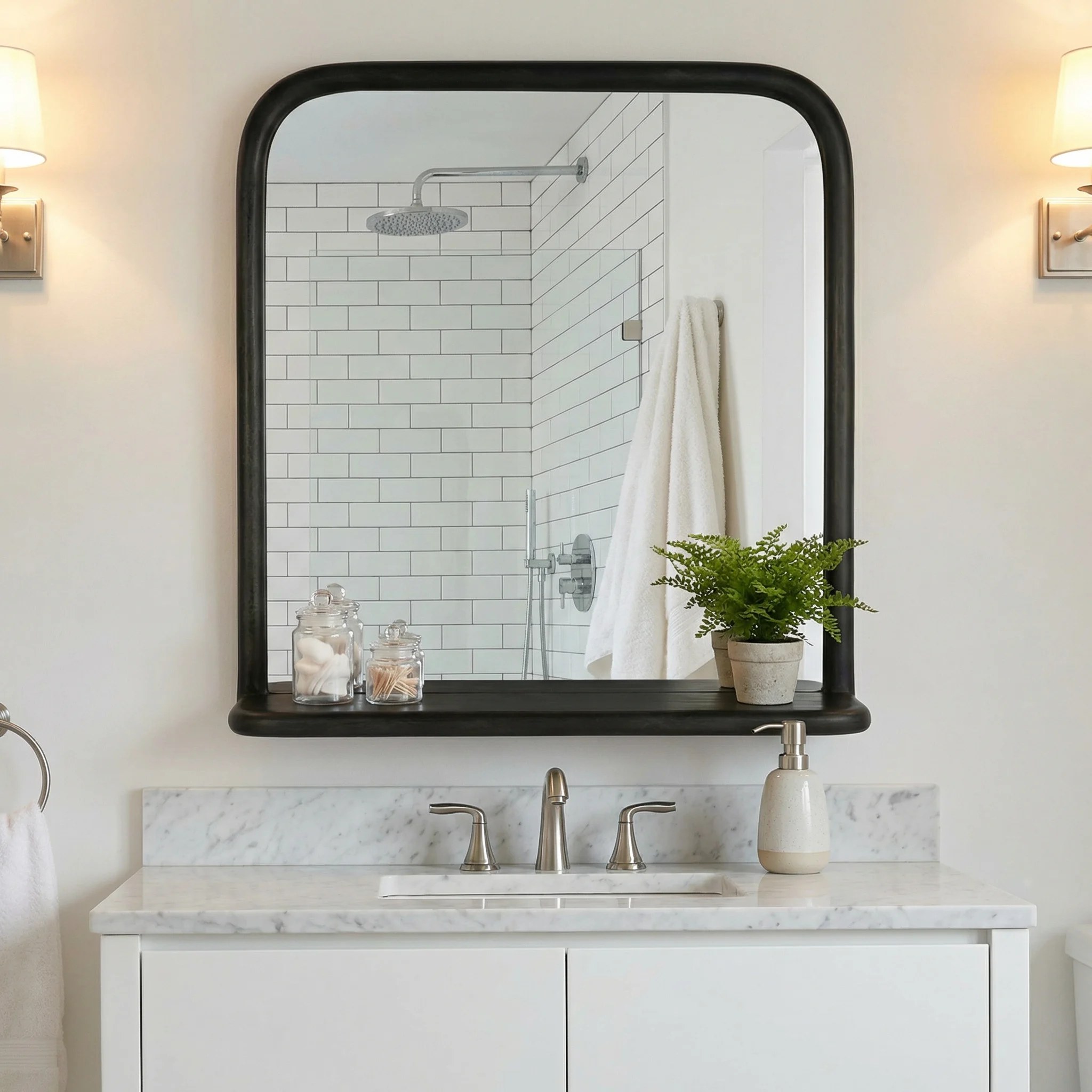 Erica Wall Mirror - Black - Image 3