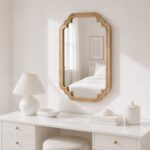 Celia Wall Mirror With Wooden Frame - Honey