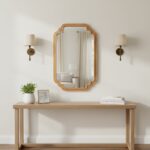 Celia Wall Mirror With Wooden Frame - Honey