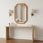 Celia Wall Mirror With Wooden Frame - Honey