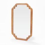 Celia Wall Mirror With Wooden Frame - Honey