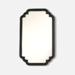 Celia Wall Mirror With Wooden Frame - Black