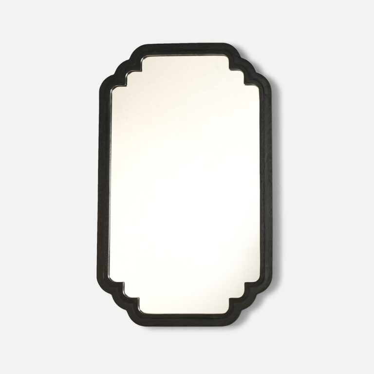Celia Wall Mirror With Wooden Frame - Black