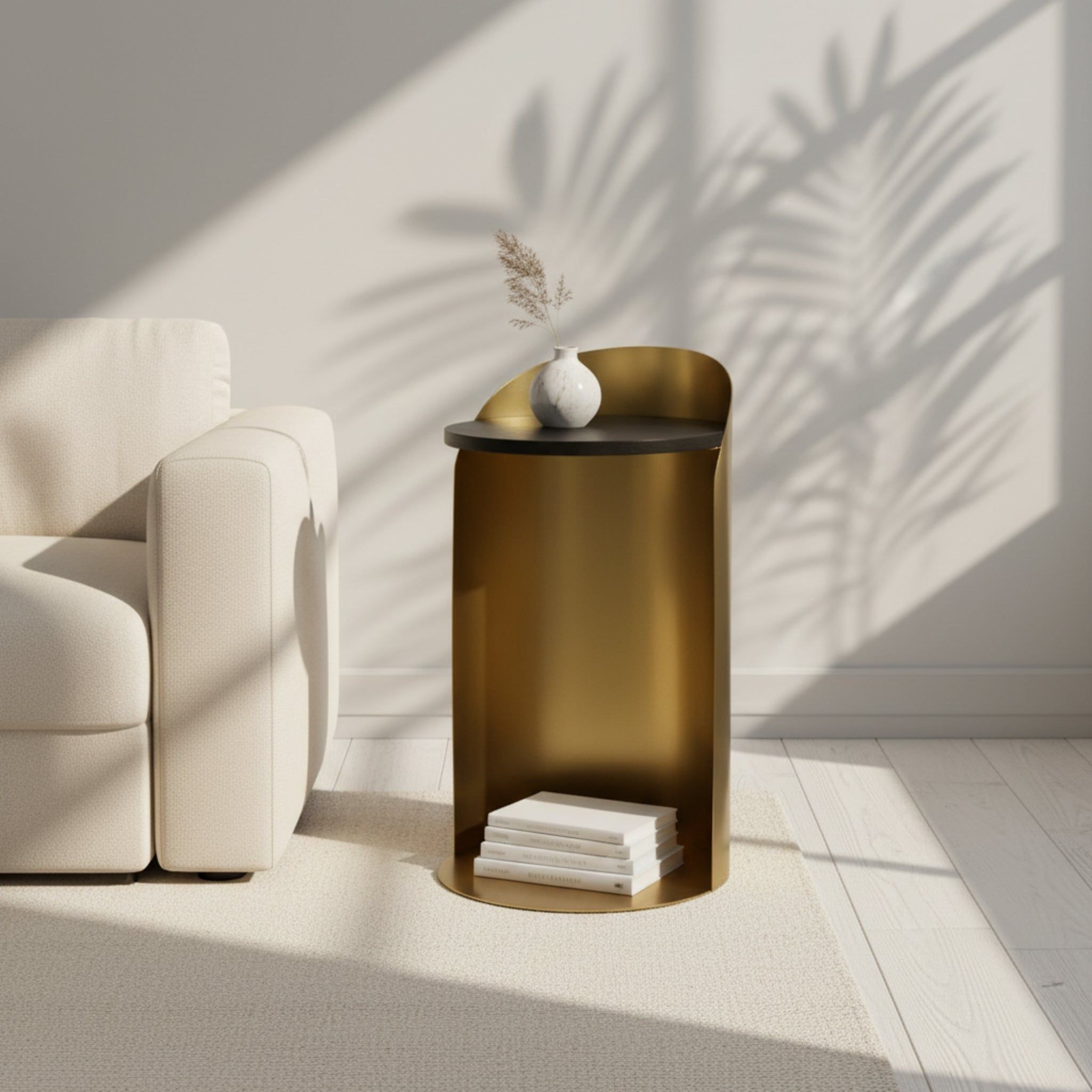 Tia Steel Side Table - Gold - Image 2