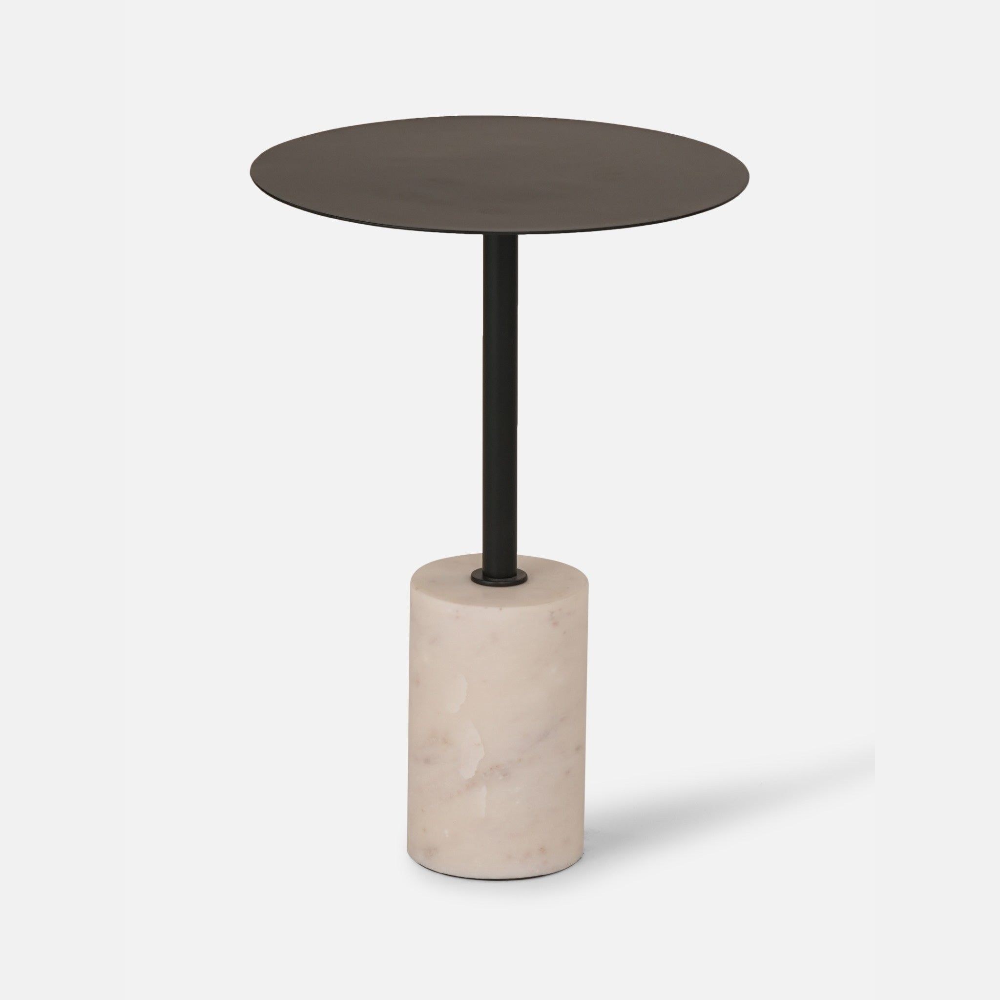 Terry Side Table With Marble Base - Black - Image 5