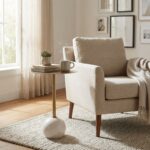 Yona Side Table With Marble Base - Gold