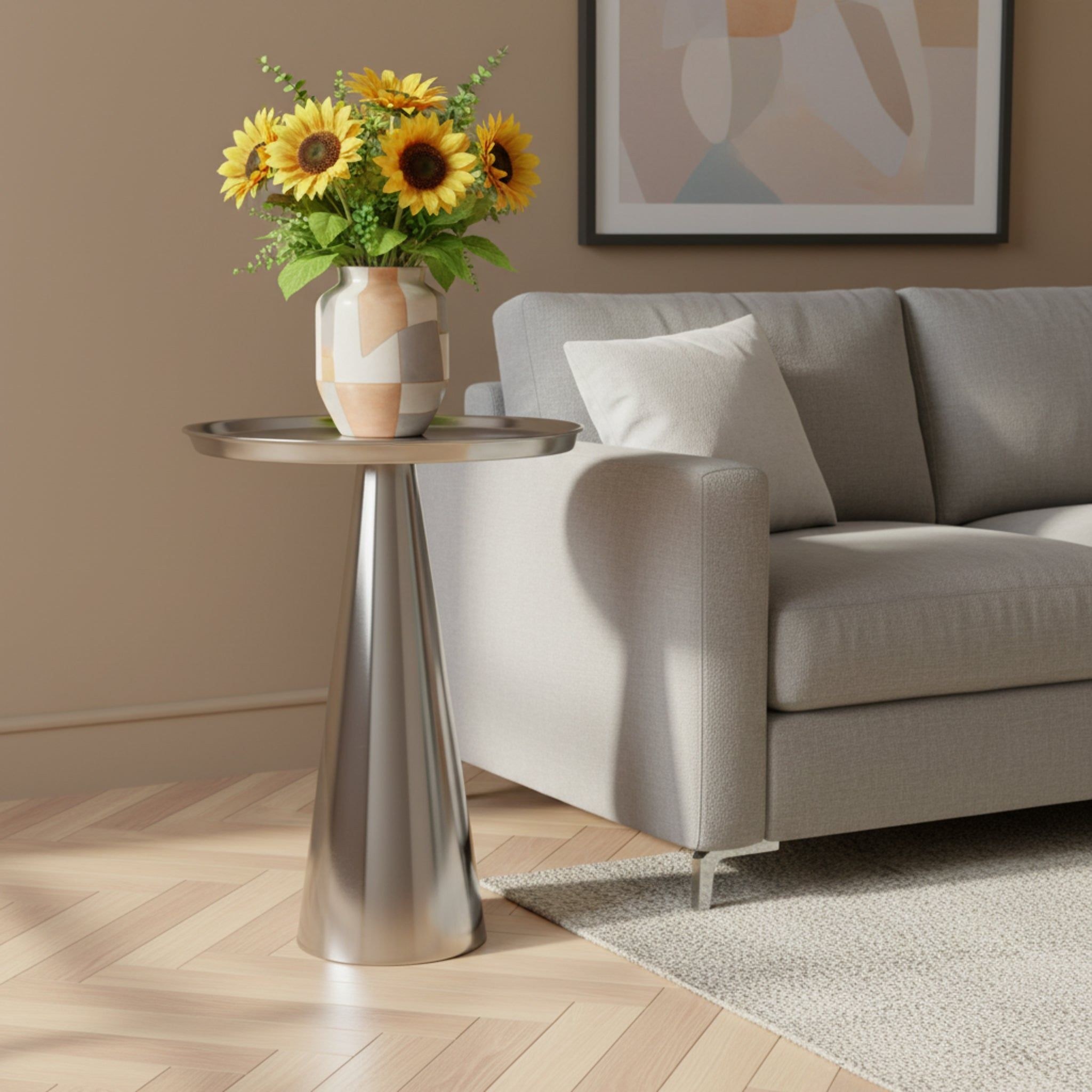 Layla Side Table - Silver