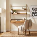 Array Ladder Desk - Natural & Gold