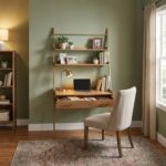 Array Ladder Desk - Natural & Gold