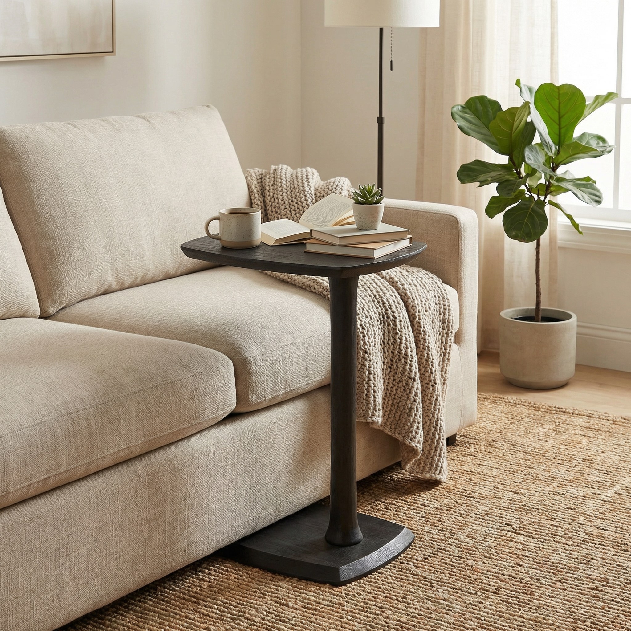 Tilly Wooden Side Table - Black - Image 2