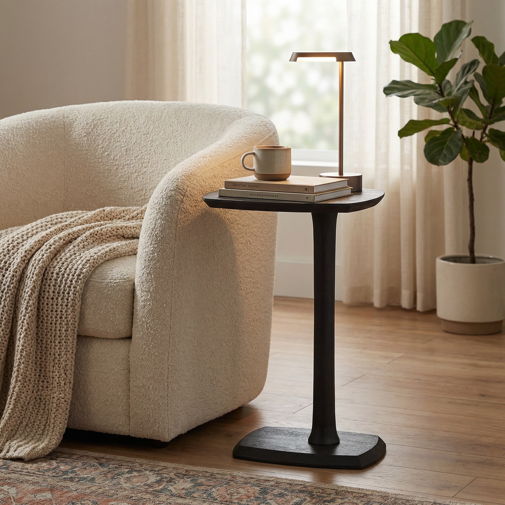 Tilly Wooden Side Table - Black - Image 3