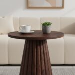 Agnus Side Table - Light Walnut
