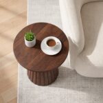 Agnus Side Table - Light Walnut