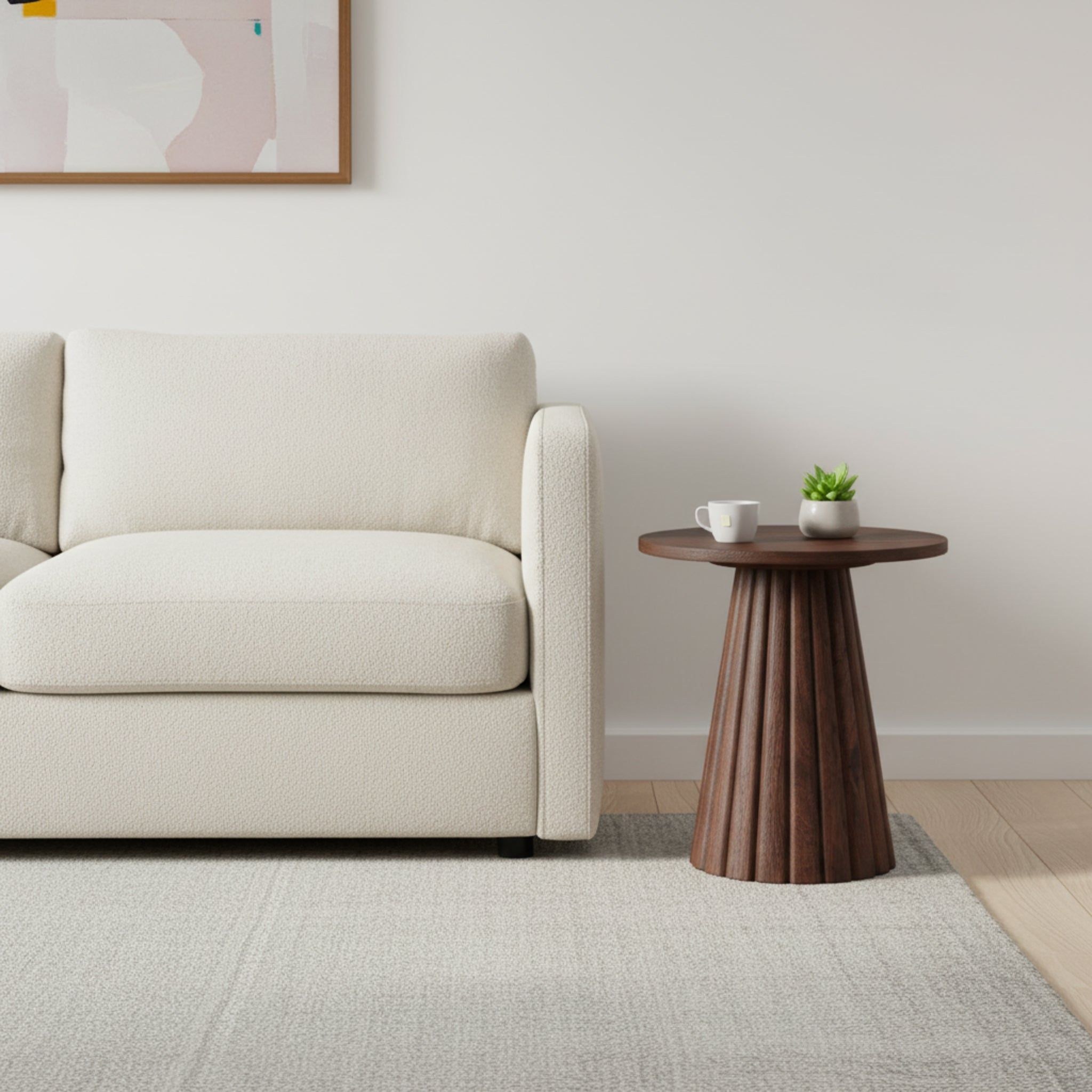 Agnus Side Table - Light Walnut - Image 4