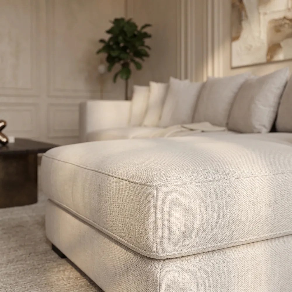 Corvelis 3-Seater FabricRight Corner - Beige - Image 5