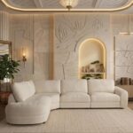 Oravique 4-Seater Fabric Left Corner Sofa - Beige