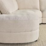 Oravique 4-Seater Fabric Left Corner Sofa - Beige
