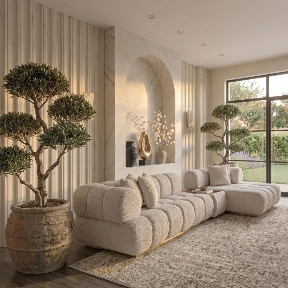 Lumessia 4-Seater Velvet Right Corner Sofa - beige - Image 3
