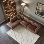 Bravorique 4-Seater Faux Leather Left Corner Sofa - Brown