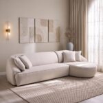 NOVA 4-Seater Fabric Right Corner Sofa - Beige