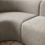 Pearl 3-Seater Curve Sofa – Hard Boucle Teal Green