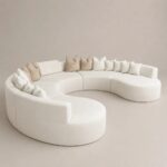 Nora 5-Seater Curve Sofa - Cream Linen