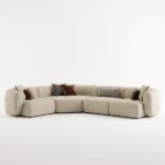 Aurora Luxury Curved Modular Sofa - Beige