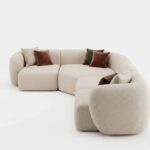 Aurora Luxury Curved Modular Sofa - Beige