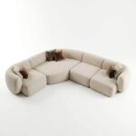 Aurora Luxury Curved Modular Sofa - Beige