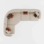 Aurora Luxury Curved Modular Sofa - Beige