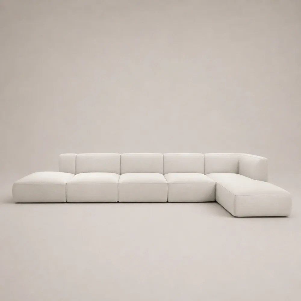 Elara L-shaped sectional sofa - Beige - Image 2
