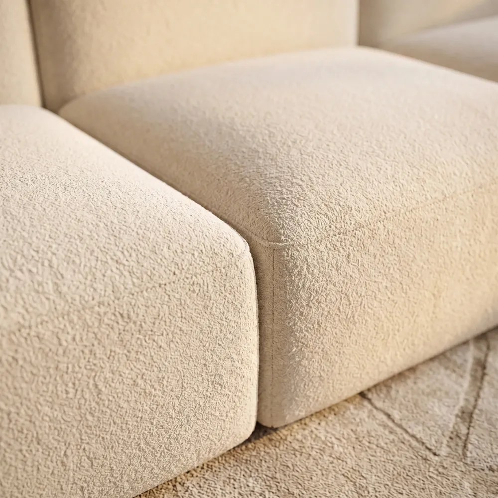 Elara L-shaped sectional sofa - Beige - Image 4