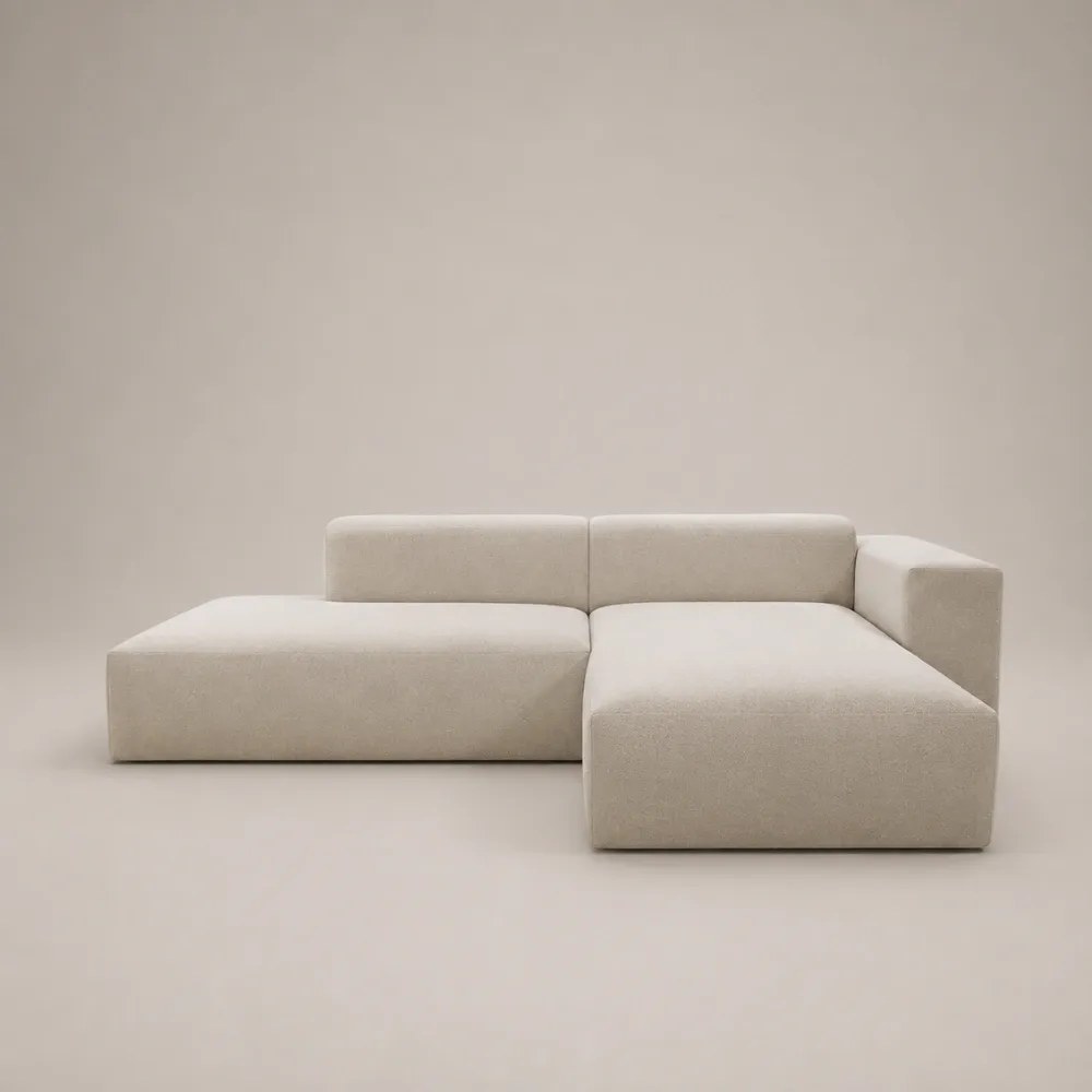 Amara L-shaped Sectional Sofa - Beige - Image 2