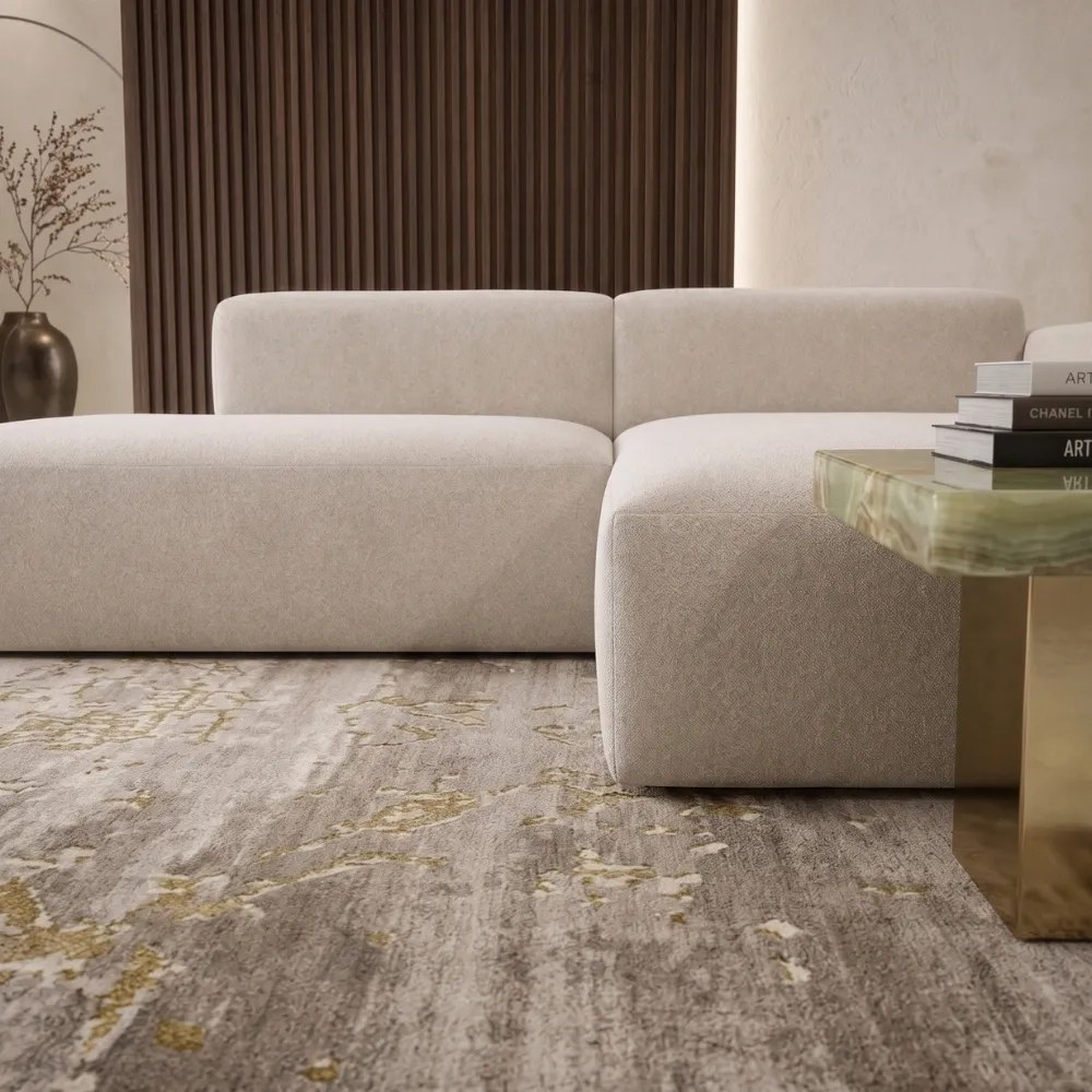 Amara L-shaped Sectional Sofa - Beige - Image 5