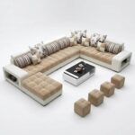 Ziva Majlis 6 - Seater U Shape Sofa - Beige