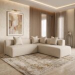 Mira L-Shaped Sofa - Beige